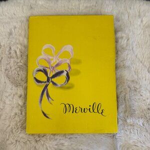 Vintage 50's Merville Nylon Thigh High Stocking Pantyhose In Palm Sz 9.5